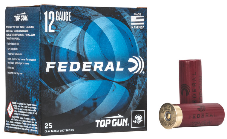Federal Top Gun 12 Gauge 2.75 inch 1-1/8 oz Shotgun Shells with Lead Shot - TGL129