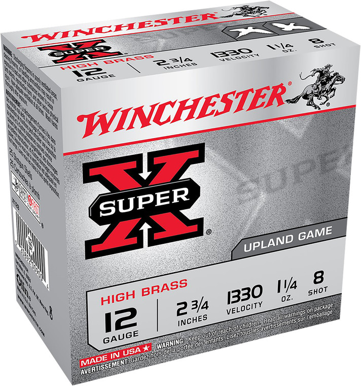 Winchester Ammo X128 Super X 12 Gauge 2.75-inch 1 1/4 oz Lead Shot Shells for Hunting
