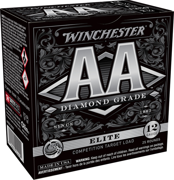 Winchester Ammo AA Diamond Grade 12 Gauge Shotshells - 1 1/8 oz, 7 Shot, 1250 fps, 25 Rounds