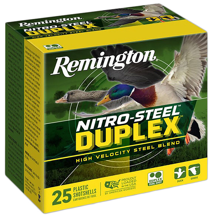 Remington Ammunition R26643 12 Gauge Steel Shotshells – 3 Inch, 1 1/4 oz, 2 Shot, 1450 fps, 25 Rounds