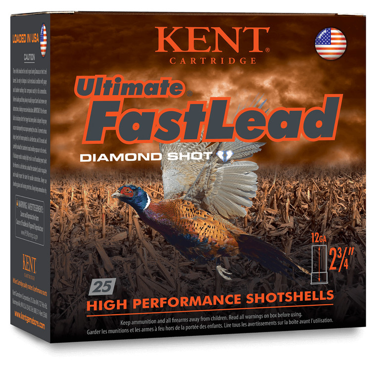 Kent Cartridge K122UFL424 Fast Lead Shotshell for 12 Gauge Hunting