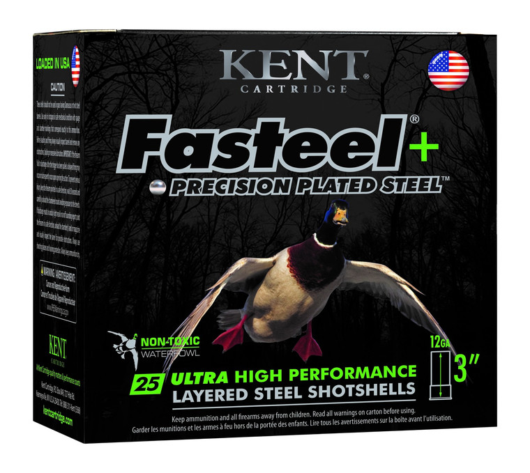 Kent Cartridge K1235FSP422X4 Steel Shotshells 12 Gauge, 3.5 Inch, 2x4, 25 Rounds