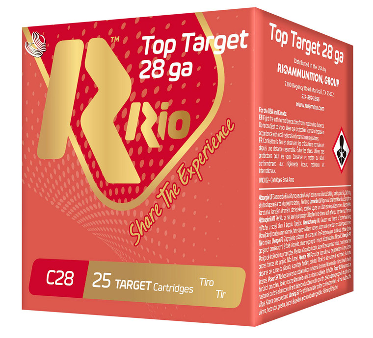 RIO Ammunition RC289 Top Target 28 Gauge Shotshells - 3/4 oz, 9 Shot, 25 Rounds