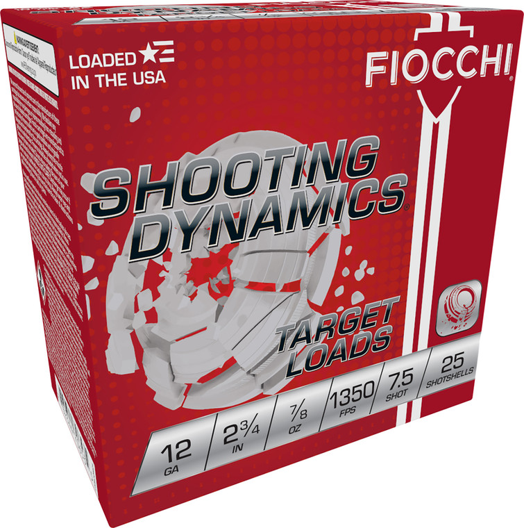 Fiocchi 12SD78H75 Shooting Dynamics 12 Gauge Lead Shot Shells for Sport Shooting