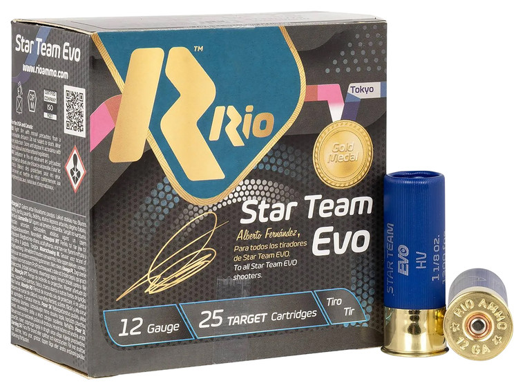 Rio Ammunition ST3275 Star Team EVO 12 Gauge Shotshells – 2.75 inch, 1 1/8 oz, 7.5 Shot, 25 Rounds per Box