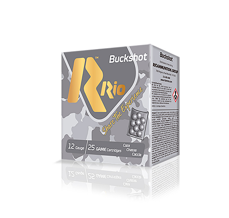RIO Ammunition RHD9PB Royal Buck 12 Gauge 2.75-Inch 1 Buckshot Loads, 9 Pellets, 1250 fps, 25 Rounds per Box