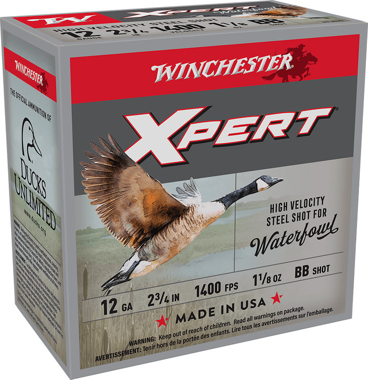 Winchester Ammo WEX12HBB Super X Xpert HV 12-Gauge 2.75-inch BB Shotshells, 1 1/8 oz, 1400 fps, 25 Rounds per Box