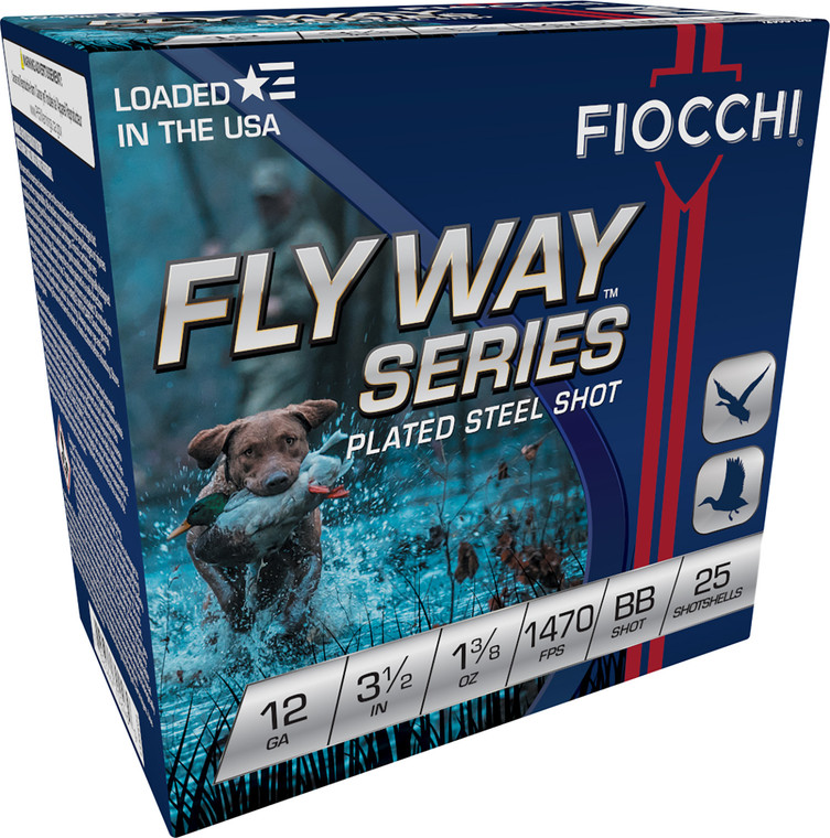 Fiocchi Flyway Steel Shotshells 12 Gauge BB, 3.5 Inch, 1 3/8 oz - Reliable Hunting Ammo