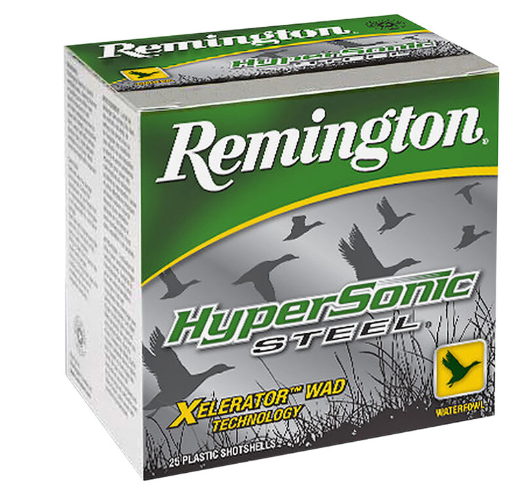 Remington Ammunition HyperSonic Steel 20 Gauge 3-inch Steel Shot, 4 Shot Size, 7/8 oz, 1600 fps - 25 Rounds
