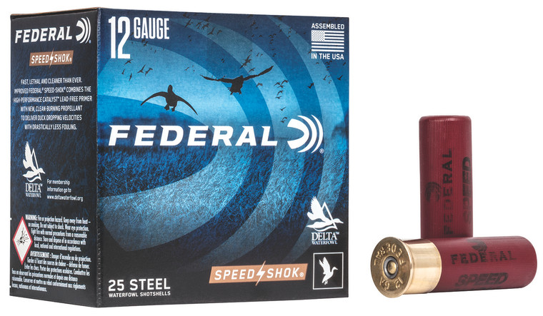 Federal Speed-Shok 12 Gauge Steel Shotshell 3 inch, 1 1/4 oz, 1 Shot Size, 1450 fps - Pack of 25