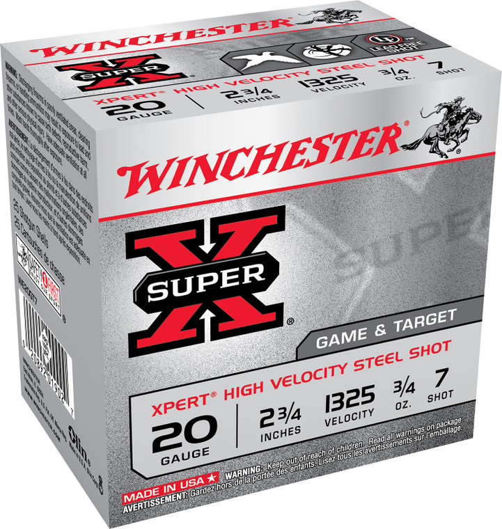Winchester Ammo Super X Xpert HV 28 Gauge Shotshells – 2.75 Inch, 7 Shot, 1300 fps, 5/8 oz, 25 Rounds per Box
