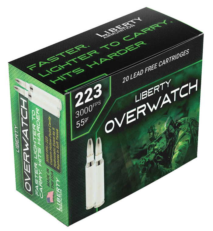 Liberty Ammunition Overwatch .223 Remington 55 Grain Centerfire Rifle Rounds (20 Rounds per Box)
