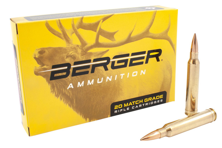 Berger Bullets 70020 300 Winchester Magnum Hybrid Boat Tail Centerfire Rifle Rounds – 185 Grain for Hunting