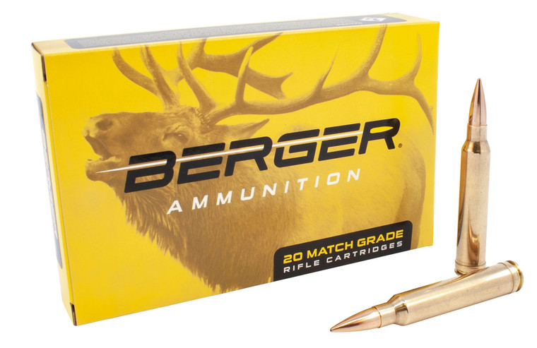 Berger Bullets 70010 300 Win Mag Hybrid Boat Tail Hunting Rounds – 168 Grain Brass Centerfire Rifle Ammunition