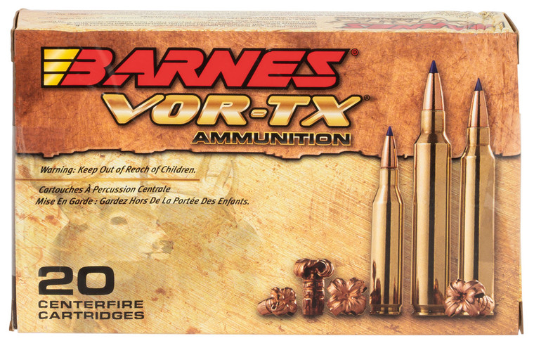 Barnes Bullets 21533 .30-06 Springfield Tipped TSX Boat Tail Centerfire Rifle Rounds, 180 Grain, 20 Rounds per Box