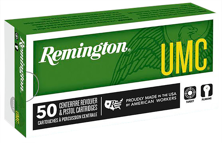 Remington Ammunition R23720 UMC 380 ACP Full Metal Jacket 95-Grain Centerfire Handgun Rounds - 50 Rounds per Box