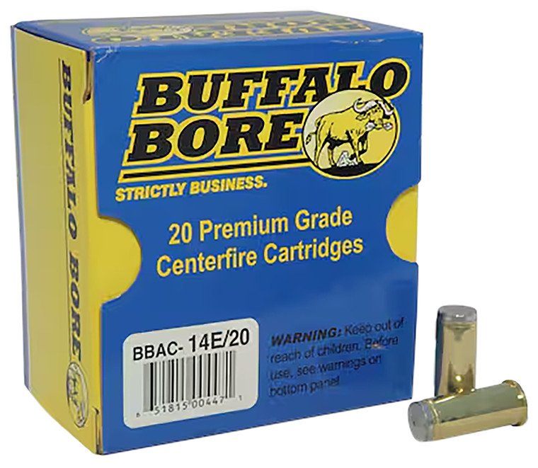 Buffalo Bore Ammunition 14E20 44 Special Hard Cast Wadcutter 200 Grain Centerfire Handgun Rounds for Home Defense