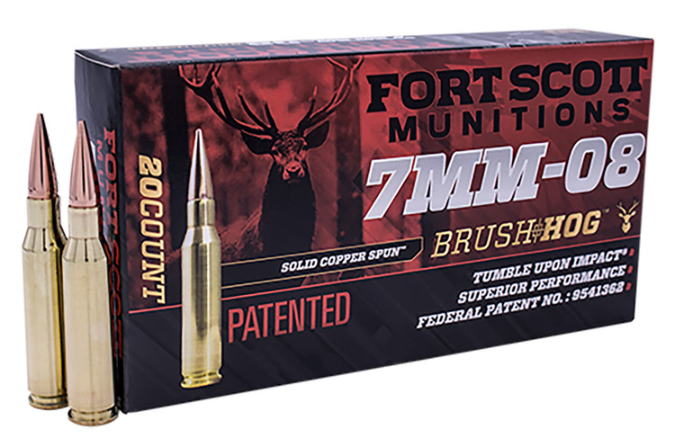 Fort Scott Munitions FSM 7mm-08 Rem TUI Solid Copper Rifle Ammo - 120 Grain, Centerfire, Home Defense