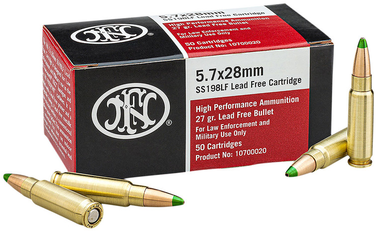 FN 10700020 High Performance 5.7x28mm Jacketed Hollow Point Ammunition - 50 Rounds per Box
