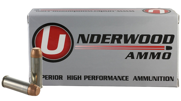Underwood Ammo 432 .45 Colt Full Metal Jacket Flat Nose Centerfire Handgun Rounds, 250 Grain - 50 Rounds per Box