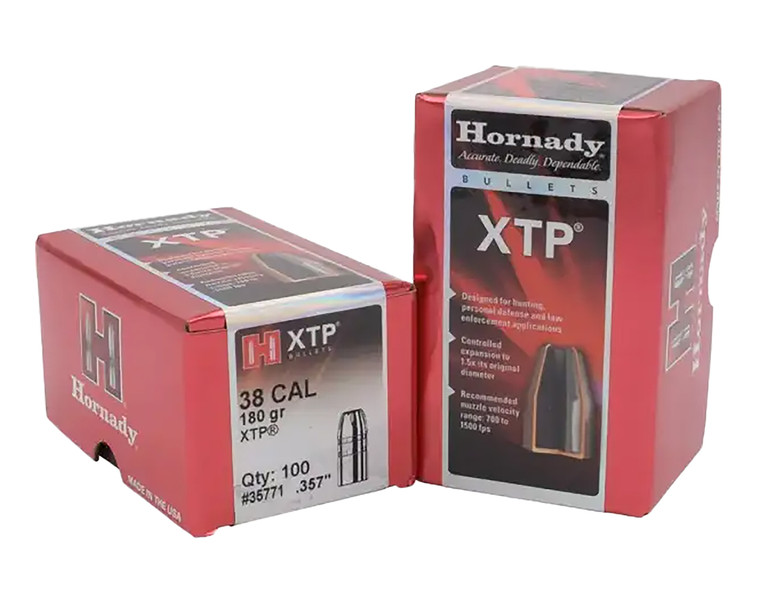 Hornady 35771 .357 Caliber 180 Grain XTP Reloading Bullets, 100 Count