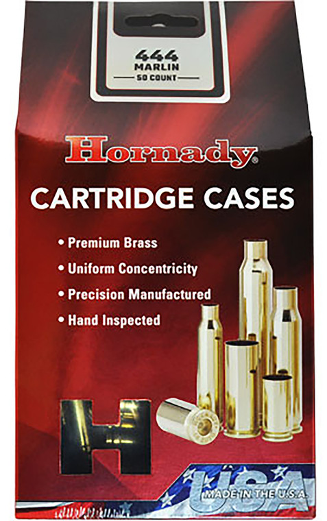 Hornady 8692 Unprimed .444 Marlin Brass Cases, 50 Count
