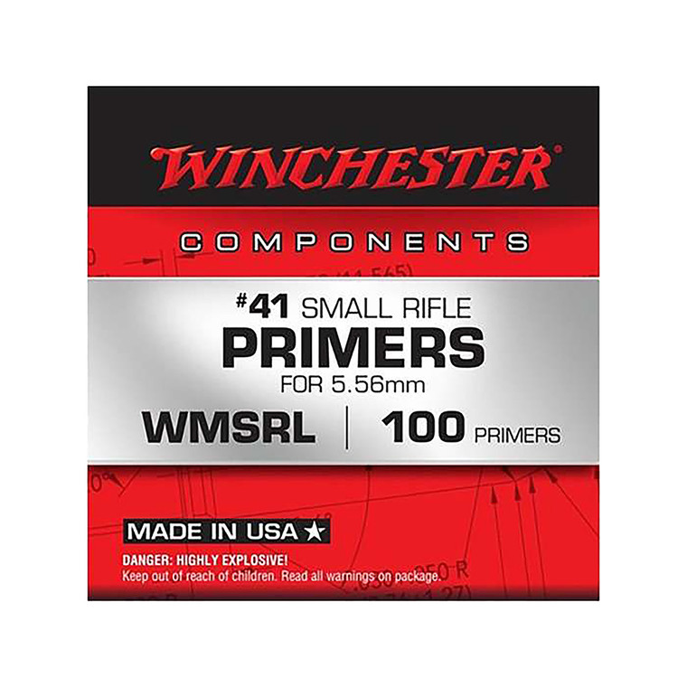 Winchester Ammo WMSRL #41 Small Rifle Primers for 5.56x45mm NATO, 1000 Count