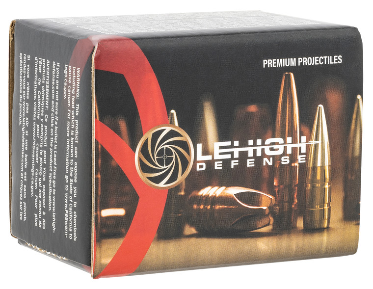 Lehigh Defense 05264110CUSP .264 Caliber 110 Grain Controlled Chaos Lead-Free Reloading Bullets, 50 Count