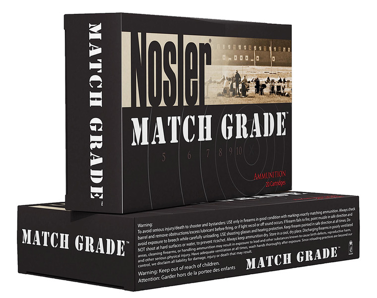 Nosler Match Grade 6.5 Creedmoor Custom Competition Hollow Point Boat Tail Ammunition - 140 Grain, 20 Rounds Per Box