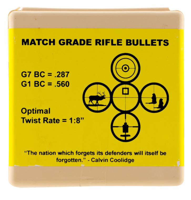 Berger Bullets 26195 .264 Caliber 130 Grain AR Hybrid OTM Reloading Bullets, 100 Count