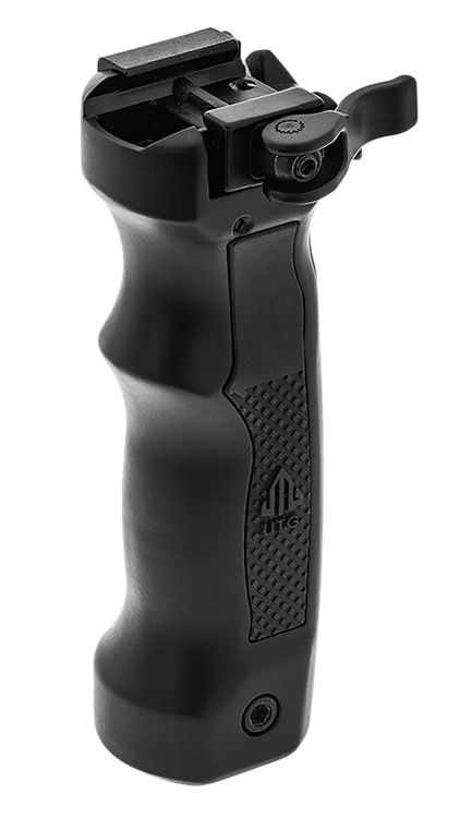 Leapers MNTDG02Q D-Grip Quick-Release Bipod, Black Aluminum and Steel