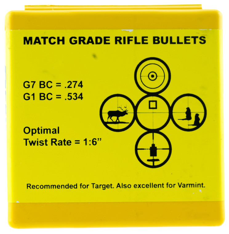 Berger Bullets 22423 .224 Caliber 90 Grain VLD Target Reloading Bullets, 100 Count
