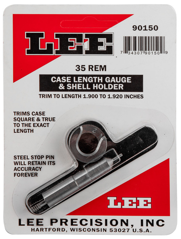 Lee 90150 35 Remington Case Length Gauge with Shell Holder