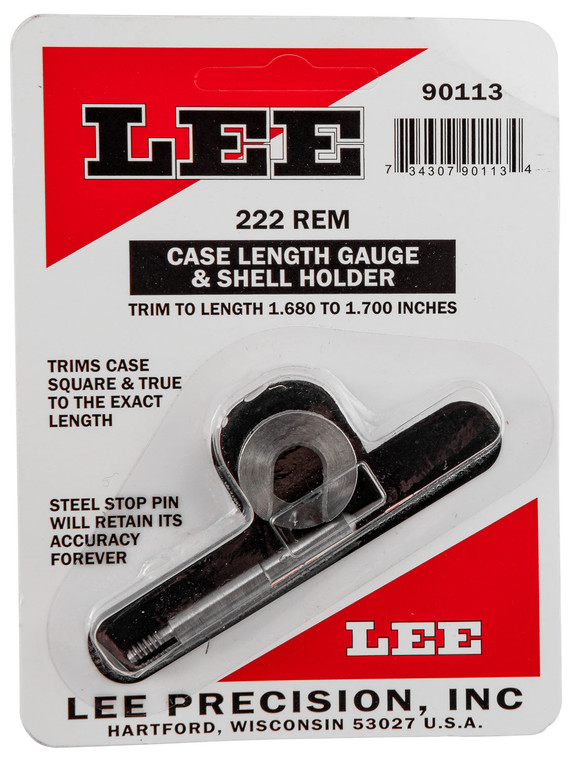 LEE 90113 GAUGE/HOLDER 222 REM