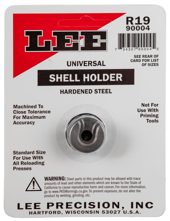 Lee 90004 #19R Universal Shell Holder for 30 Luger, 9mm and 10mm