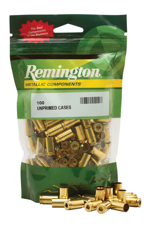 Remington Ammunition RC22524 Unprimed 40 S&W Brass Cases, 100 Count