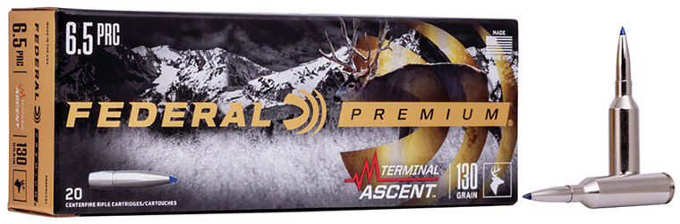 Federal Premium Trophy Copper Centerfire Rifle Rounds for 6.5 PRC - 120 Grain, 20 Rounds per Box