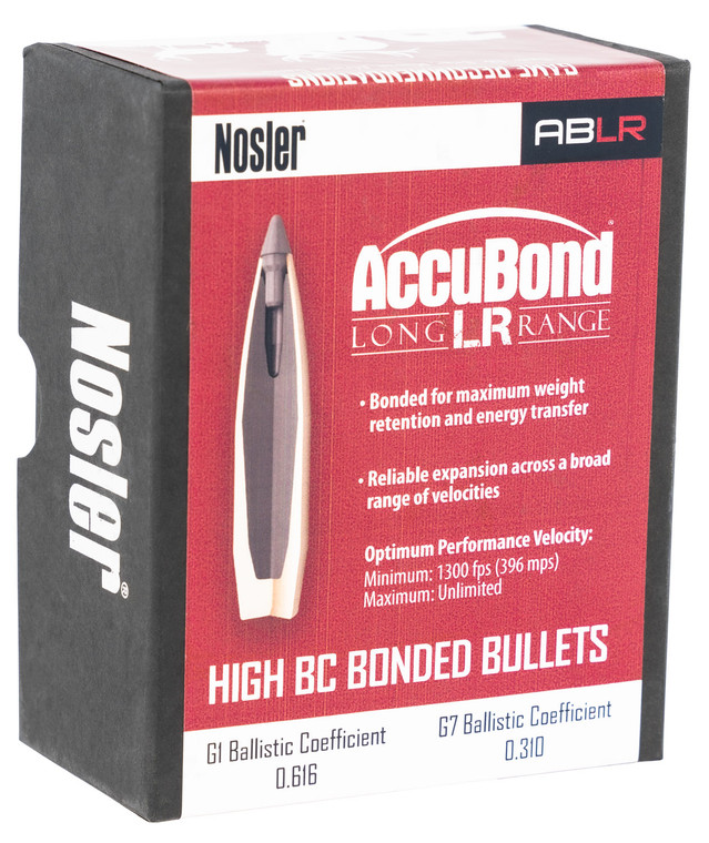 Nosler AccuBond-Long Range 7mm 168 Grain Spitzer Reloading Bullets, 100 Count, Part 58623