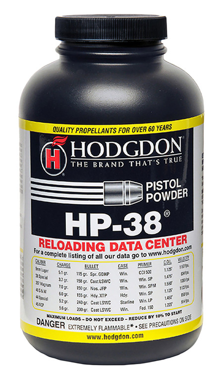 Hodgdon HP38 Smokeless Spherical Powder P381, 1 lb