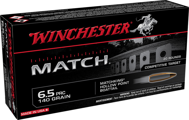 Winchester Ammo S65PM 6.5 PRC Sierra MatchKing BTHP 140-Grain Centerfire Rifle Rounds