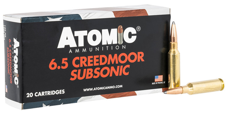 Atomic Ammunitions 6.5 Creedmoor Subsonic Jacketed Hollow Point Rounds (Part #00482)