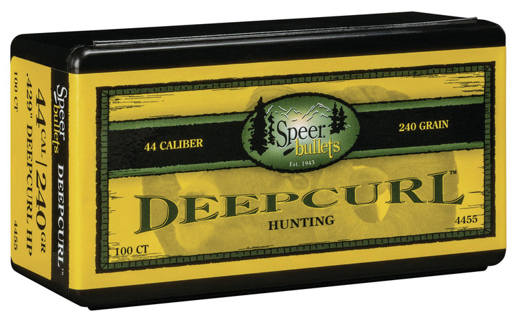 Speer Ammo 4455 DeepCurl .44 Caliber 240 Grain Hollow Point Reloading Bullets, 50 Count