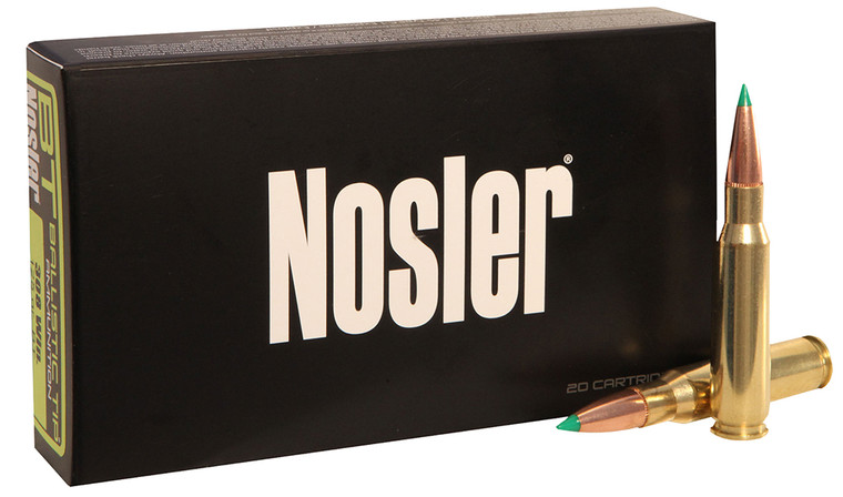 Nosler Trophy 308 Win 165 Grain Spitzer Ballistic Tip Hunting Rounds - 20 Rounds per Box