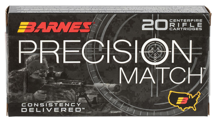 Barnes Bullets 30814 6mm Creedmoor Open Tip Match Boat Tail Centerfire Rifle Rounds - 112 Grain for Target Shooting