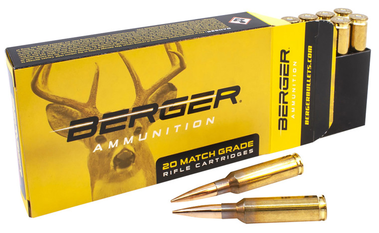 Berger Bullets 31070 6.5 Creedmoor Elite Hunter 156 Grain Hybrid Target Rounds