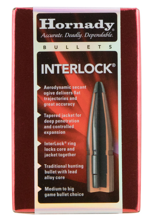 Hornady 4503 InterLock .458-Caliber 350 Grain Flat Point Reloading Bullets, 50 Count