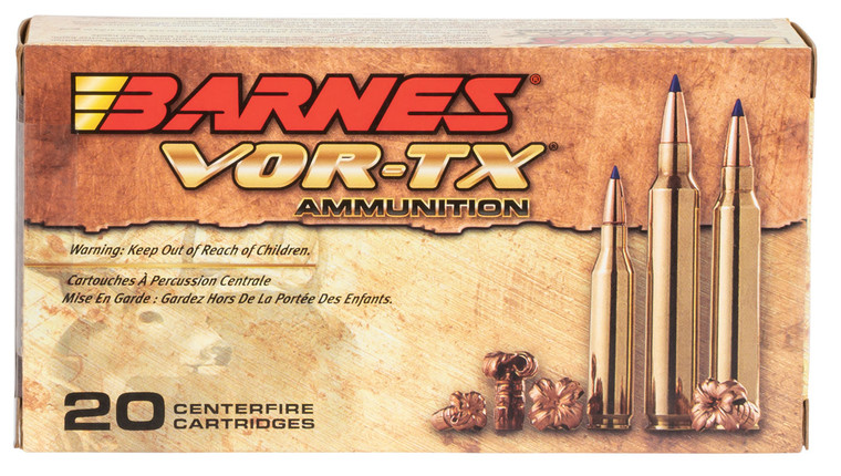 Barnes Bullets 30815 BB65CRD1 6.5 Creedmoor Tipped TSX Boat Tail Centerfire Rifle Rounds, 120 Grain, 20 Rounds per Box