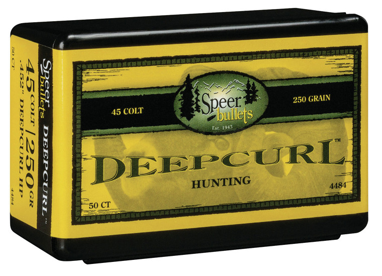 Speer Ammo 4484 DeepCurl .452 Caliber 250 Grain Hollow Point Reloading Bullets, 50 Count