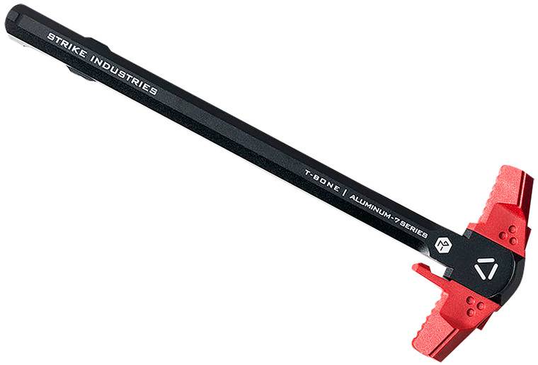 Strike Industries T-Bone Charging Handle for .223/5.56 AR-15, Red, ARTBCH223BKRED