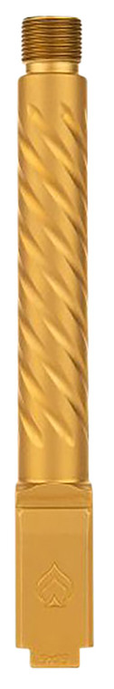 Ballistic Advantage BAPSG175T3G Premium Series PVD Gold Threaded Spiral Fluted Barrel for Glock 17 Gen 5